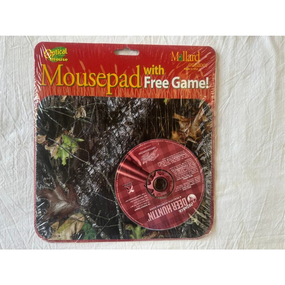 NEW Mallard Mossy Oak Camo Camouflage Mouse‎ Pad + Redneck Deer Huntin' CD Game!